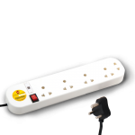 POWER STRIP 5 WAY SINGLE SWITCH WITH INDIAN SKTS (5YARD)