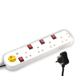 POWER STRIP 5 WAY INDIVIDUAL SWITCH WITH INDIAN SKTS (5YARD)
